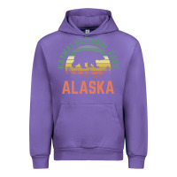 Tulip katmai national park alaska bear hiking travel nature retro pullover h Urban Hoodie - linhVisuals