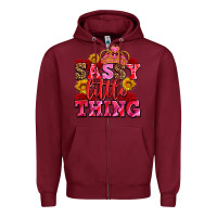 Burgundy sassy little thing with crown Zipper Hoodie - AdoDesignShop