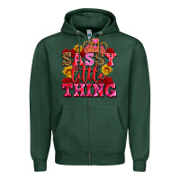 Sports Green sassy little thing with crown Zipper Hoodie - AdoDesignShop