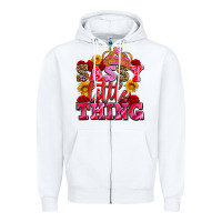 White sassy little thing with crown Zipper Hoodie - AdoDesignShop
