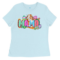 Baby Blue Western Mama Easter Ladies Tee - CowGirlArtShop