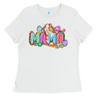 White Western Mama Easter Ladies Tee - CowGirlArtShop