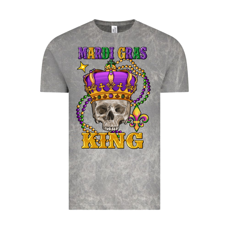 Skull Mardi Gras King Vintage Tee by FaDigitalArtStudio | Teevron