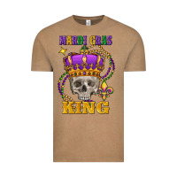 Vintage Coffee Skull Mardi Gras king Vintage Tee - FaDigitalArtStudio