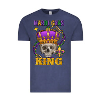 Vintage Denim Skull Mardi Gras king Vintage Tee - FaDigitalArtStudio