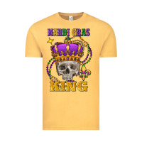 Vintage Mustard Skull Mardi Gras king Vintage Tee - FaDigitalArtStudio