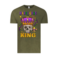 Vintage Olive Skull Mardi Gras king Vintage Tee - FaDigitalArtStudio