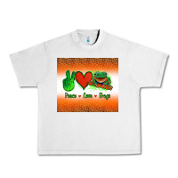 Lunar Rock peace love frogs Urban Heavy Tee - Jasminsmagicworld