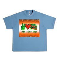 Pebble Blue peace love frogs Urban Heavy Tee - Jasminsmagicworld