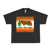 Pigment Black peace love frogs Urban Heavy Tee - Jasminsmagicworld
