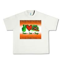 Pistachio peace love frogs Urban Heavy Tee - Jasminsmagicworld