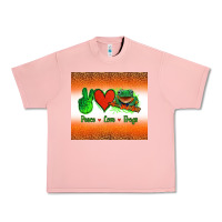Salmon peace love frogs Urban Heavy Tee - Jasminsmagicworld