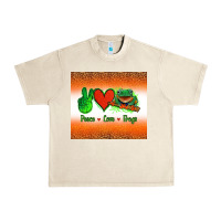 Sandshell peace love frogs Urban Heavy Tee - Jasminsmagicworld