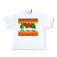 White peace love frogs Urban Heavy Tee - Jasminsmagicworld