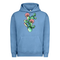 Pigment Pebble Blue cactus 5 Urban Hoodie - JahusDesignShop