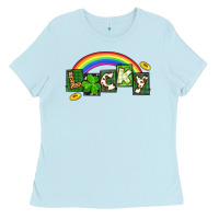Baby Blue Lucky St. Patrick's Day Ladies Tee - CowGirlArtShop