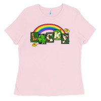 Bubblegum Pink Lucky St. Patrick's Day Ladies Tee - CowGirlArtShop