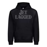 Black jet lagged cute world traveler & funny vacation pullover hoodie Urban Hoodie - linhVisuals