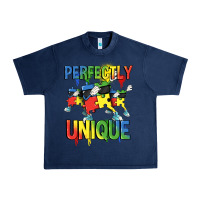Navy Perfectly unique Autism Awareness Day Urban Heavy Tee - FaDigitalArtStudio