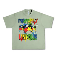 Oil Green Perfectly unique Autism Awareness Day Urban Heavy Tee - FaDigitalArtStudio