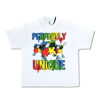 White Perfectly unique Autism Awareness Day Urban Heavy Tee - FaDigitalArtStudio