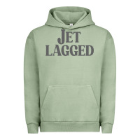 Pigment Oil Green jet lagged cute world traveler & funny vacation pullover hoodie Urban Hoodie - linhVisuals
