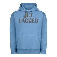 Pigment Pebble Blue jet lagged cute world traveler & funny vacation pullover hoodie Urban Hoodie - linhVisuals