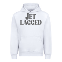 White jet lagged cute world traveler & funny vacation pullover hoodie Urban Hoodie - linhVisuals