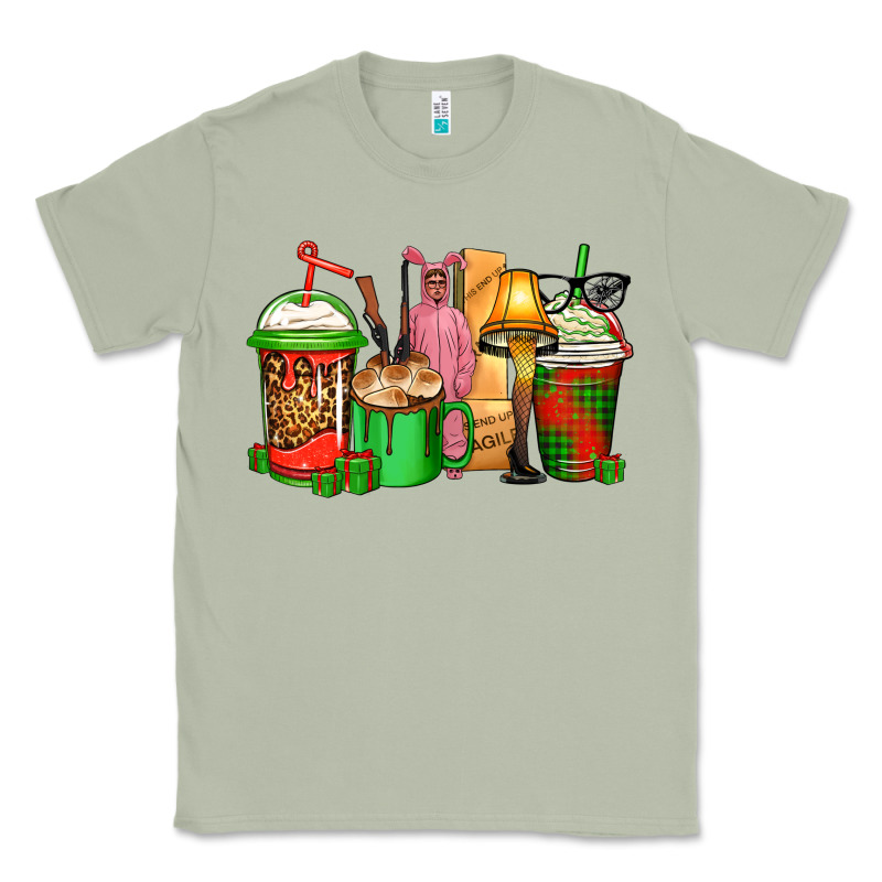 Christmas Movie Coffee Cups Classic Tee by CowGirlArtShop | Teevron