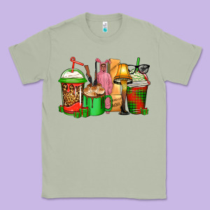 Christmas Movie Coffee Cups Classic Tee Designed By Cowgirlartshop