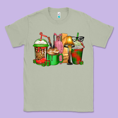 Christmas Movie Coffee Cups Classic Tee Designed By Cowgirlartshop