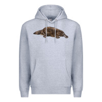 Heather Grey Platypus Premium Hoodie - LillyAllenDesigns