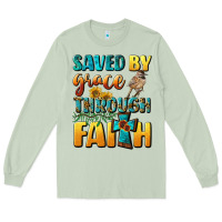 Matcha saved by grace through faith Long Sleeve Tee - BundleAndBundleShop