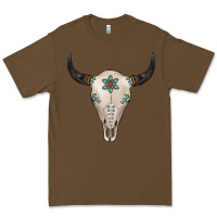 Cacao Turquoise Bull Skull Premium Tee - Jasminsmagicworld