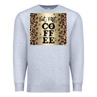Heather Grey but first coffee Premium Sweatshirt - JahusDesignShop