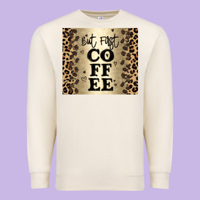 But First Coffee Premium Sweatshirt Designed By Jahusdesignshop