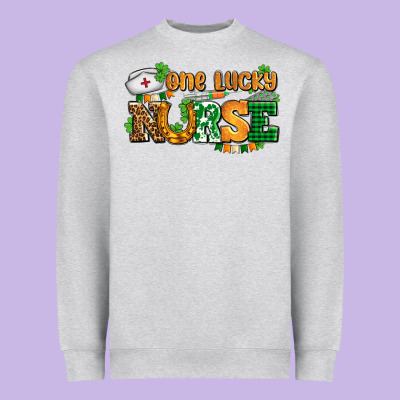 One Lucky Nurse Heavyweight Sweatshirt Designed By Adodesignshop