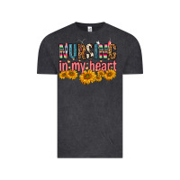 Vintage Black Nursing In My Heart Vintage Tee - FaDigitalArtStudio