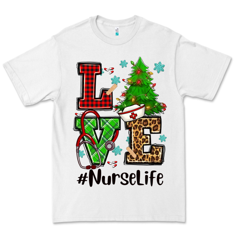 Love Nurse Life Christmas Premium Tee by CowGirlArtShop | Teevron