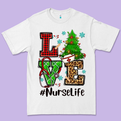 Love Nurse Life Christmas Premium Tee Designed By Cowgirlartshop