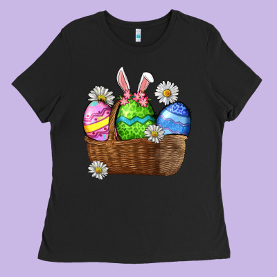 Easter Eggs  Easter Day Ladies Tee Designed By Cowgirlartshop