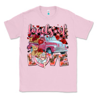 Bubblegum Pink Loads of love Valentine's Day truck Classic Tee - HowdyJamesFarm