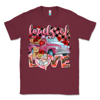Burgundy Loads of love Valentine's Day truck Classic Tee - HowdyJamesFarm