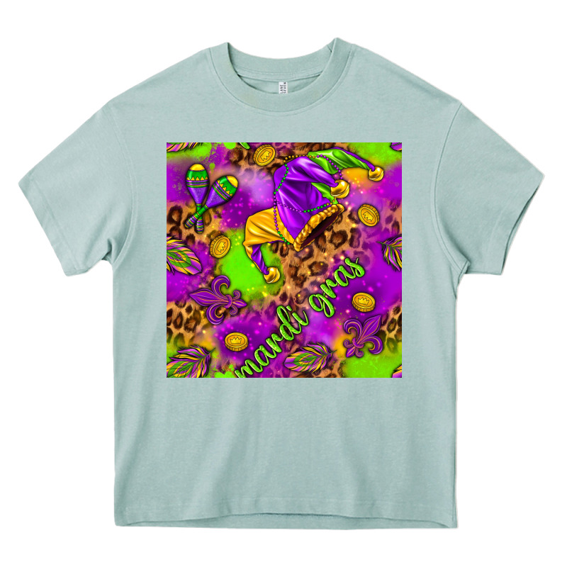 Mardi Gras And Jester Hat Seamless Pattern Heavy Core Tee by HowdyJamesFarm | Teevron