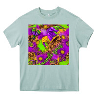 Arona Mardi Gras and jester hat seamless pattern Heavy Core Tee - HowdyJamesFarm