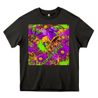 Asphalt Mardi Gras and jester hat seamless pattern Heavy Core Tee - HowdyJamesFarm