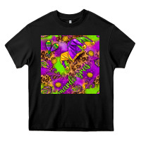 Black Mardi Gras and jester hat seamless pattern Heavy Core Tee - HowdyJamesFarm