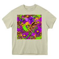 Mossy Mardi Gras and jester hat seamless pattern Heavy Core Tee - HowdyJamesFarm