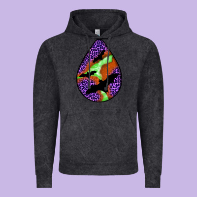 Halloween Bat  Teardrop Vintage Hoodie Designed By Bundleandbundleshop