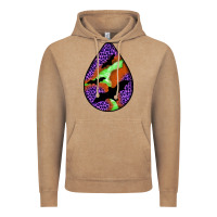 Vintage Coffee halloween bat  teardrop Vintage Hoodie - BundleAndBundleShop